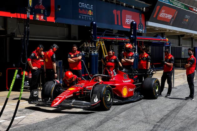 Scuderia Ferrari team, F1 Grand Prix of Spain at Circuit de Barcelona Catalunya on May 19, 2022 in Barcelona, Spain Photo by HOCH ZWEI Barcelona Spain