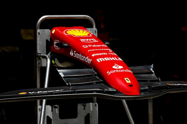 Ferrari F1 75 front wing, F1 Grand Prix of Spain at Circuit de Barcelona Catalunya on May 19, 2022 in Barcelona, Spain Photo by HOCH ZWEI Barcelona Spain