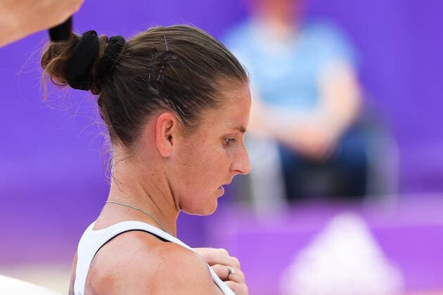 Tennis - Internationaux de Strasbourg 2022 - Karolina Pliskova - Republique Tcheque TENNIS : Internationaux de Strasbourg 2022 -France - 19 05 2022 ChrysleneCaillaud Panoramic 