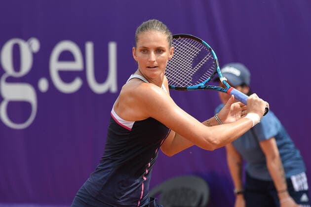 Tennis - Internationaux de Strasbourg 2022 - Karolina Pliskova - Republique Tcheque TENNIS : Internationaux de Strasbourg 2022 -France - 19 05 2022 ChrysleneCaillaud Panoramic 