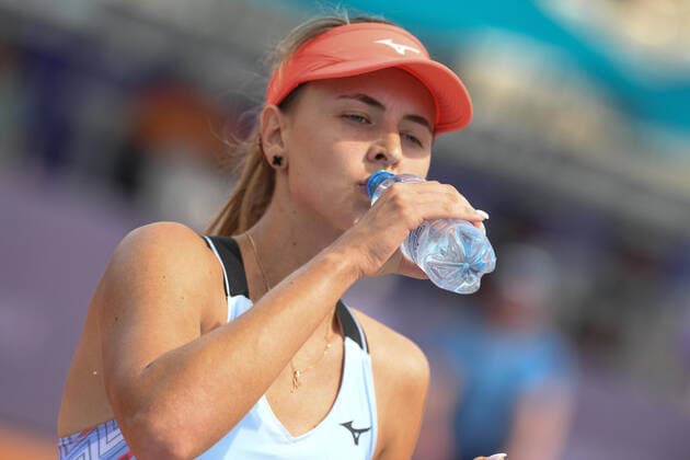 Tennis - Internationaux de Strasbourg 2022 - Maryna Zanevska - Belgique TENNIS : Internationaux de Strasbourg 2022 -France - 19 05 2022 ChrysleneCaillaud Panoramic 