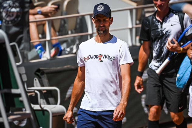 Tennis, French Open, Novak Djokovic Training May 19, 2022, Paris, France, France: Novak DJOKOVIC of Serbia during a training session of Roland-Garros 2022, French Open 2022, Grand Slam tennis tournament at the Roland-Garros stadium on May 19, 2022 in Paris, France. Paris France - ZUMAm308 20220519_zsp_m308_044 Copyright: xMatthieuxMirvillex