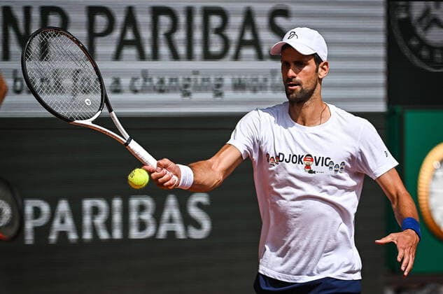 Tennis, French Open, Novak Djokovic Practice
