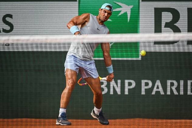 May 18, 2022, Paris, France, France: Rafael NADAL of Sapin during a training session of Roland-Garros 2022, French Open 2022, Grand Slam tennis tournament at the Roland-Garros stadium on May 18, 2022 in Paris, France. Paris France - ZUMAm308 20220518_zsp_m308_046 Copyright: xMatthieuxMirvillex