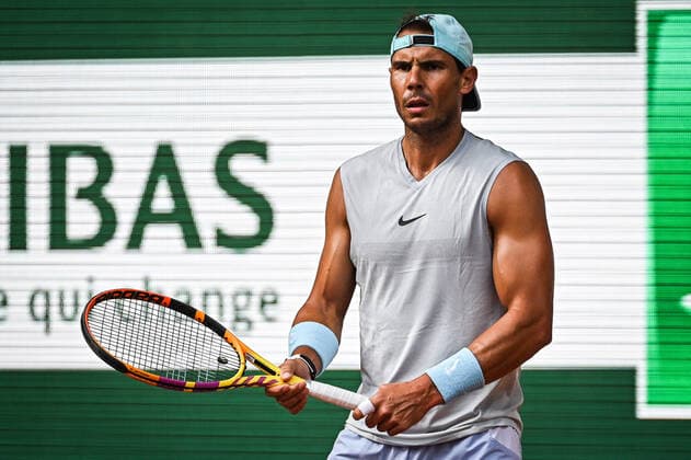 May 18, 2022, Paris, France, France: Rafael NADAL of Sapin during a training session of Roland-Garros 2022, French Open 2022, Grand Slam tennis tournament at the Roland-Garros stadium on May 18, 2022 in Paris, France. Paris France - ZUMAm308 20220518_zsp_m308_047 Copyright: xMatthieuxMirvillex
