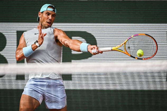 May 18, 2022, Paris, France, France: Rafael NADAL of Sapin during a training session of Roland-Garros 2022, French Open 2022, Grand Slam tennis tournament at the Roland-Garros stadium on May 18, 2022 in Paris, France. Paris France - ZUMAm308 20220518_zsp_m308_048 Copyright: xMatthieuxMirvillex