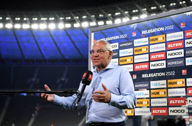 Football, men, season 2021 22, relegation to the 1 Bundesliga first leg , Hertha BSC Hamburger SV, coach Felix Magath Hertha BSC after the match, 19 05 2022, Copyright: xSebastianxRäppoldx xMatthiasxKochx
