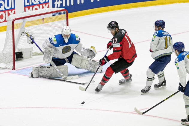 May 19, 2022, Helsinki, Finland: Helsinki, Finland, Ice Hall, May 19, 2022, SHUTOV Andrei (Kazakhstan) during World Championship, WM, Weltmeisterschaft - Canada vs Kazakhstan - Ice hockey, Eishockey Ice Hockey - World Championship - Canada vs Kazakhstan, Helsinki, Finland - ZUMAl164 20220519_zsa_l164_093 Copyright: xAndreaxRex