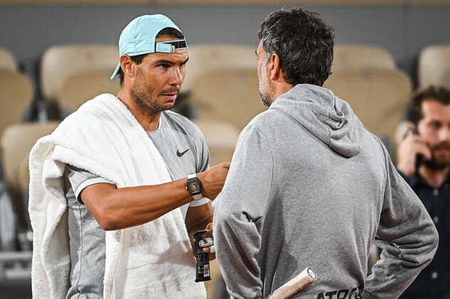 May 20, 2022, Paris, France, France: Rafael NADAL of Spain during a training session of Roland-Garros 2022, French Open 2022, Grand Slam tennis tournament at the Roland-Garros stadium on May 20, 2022 in Paris, France. Paris France - ZUMAm308 20220520_zsp_m308_012 Copyright: xMatthieuxMirvillex
