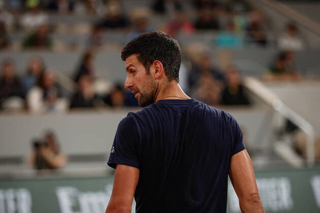 Entrainement de Novak DJOKOVIC (SRB) TENNIS : Roland Garros 2022 - 20 05 2022 AurelienMorissard Panoramic 