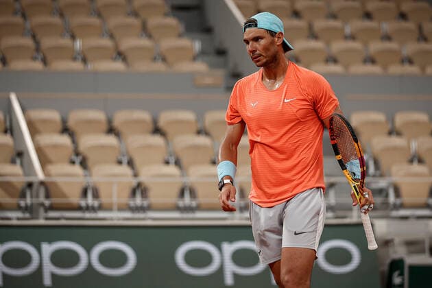 Entrainement de Rafael NADAL (ESP) TENNIS : Roland Garros 2022 - 20 05 2022 AurelienMorissard Panoramic 