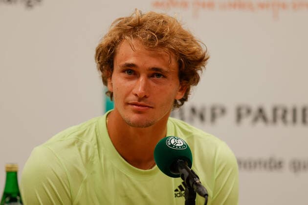 20 05 2022, tennis, French Open 2022 Roland Garros, FRA, Paris, Roland Garros, press conference picture v li Alexander Zverev DEU Copyright: HMBxMedia AntonioxBorga
