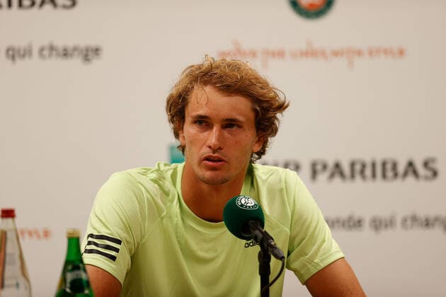 20 05 2022, tennis, French Open 2022 Roland Garros, FRA, Paris, Roland Garros, press conference picture v li Alexander Zverev DEU Copyright: HMBxMedia AntonioxBorga
