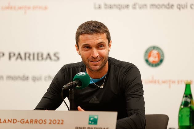 20 05 2022, Tennis, French Open 2022 Roland Garros, FRA, Paris, Roland Garros, Press Conference Picture v li Gilles Simon FRA Copyright: HMBxMedia AntonioxBorga