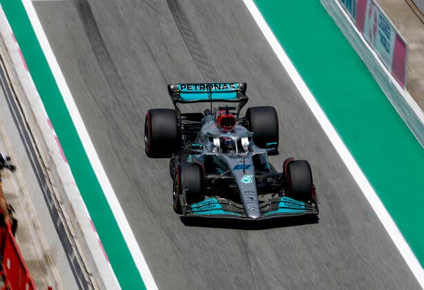 63 George Russell GBR, Mercedes AMG Petronas F1 Team , F1 Grand Prix of Spain at Circuit de Barcelona Catalunya on May 20, 2022 in Barcelona, Spain Photo by HOCH ZWEI Barcelona Spain