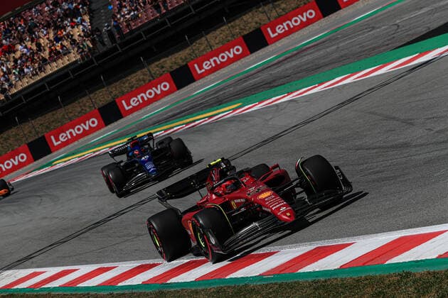 May 20, 2022, Barcelona, Spain: Barcelona, Spain, Circuit de Barcelona-Catalunya, May 20, 2022, Carlos Sainz (SPA) Ferrari F1-75 during FORMULA 1 PIRELLI GRAN PREMIO DE ESPAo˜A 2022 Practice - Formula 1 Championship. Formula 1 Championship - FORMULA 1 PIRELLI GRAN PREMIO DE ESPANA 2022 Practice, Barcelona, Spain - ZUMAl164 20220520_zsa_l164_042 Copyright: xAlessioxDexMarcox