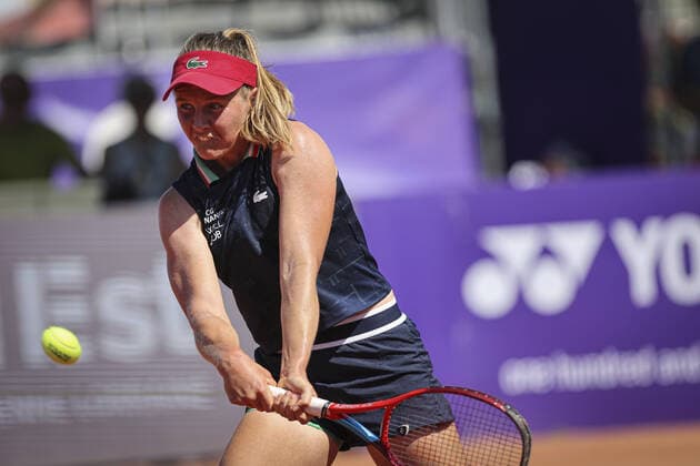 May 18, 2022, France: Fiona Ferro (FRA), in action during 2022 Internationaux de Strasbourg TENNIS : Internationaux de Strasbourg IS22 - 18 05 2022 ElyxandroCegarra Panoramic 