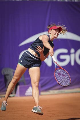 May 18, 2022, France: Fiona Ferro (FRA), in action during 2022 Internationaux de Strasbourg TENNIS : Internationaux de Strasbourg IS22 - 18 05 2022 ElyxandroCegarra Panoramic 