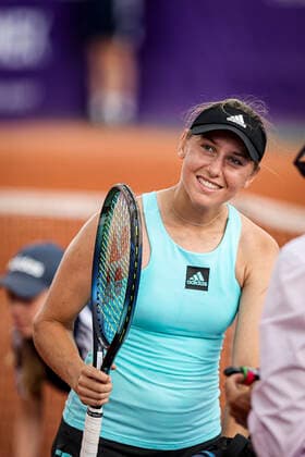 May 20, 2022 Strasbourg, France: Kaja Juvan (SLO) in action during 2022 Internationaux de Strasbourg TENNIS : Internationaux de Strasbourg IS22 - 20 05 2022 ElyxandroCegarra Panoramic 