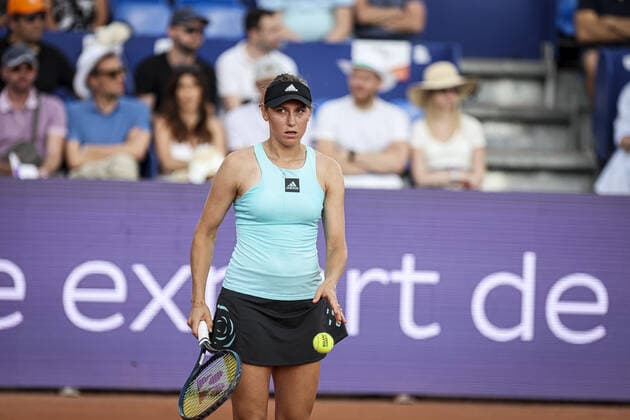 May 20, 2022 Strasbourg, France: Kaja Juvan (SLO) in action during 2022 Internationaux de Strasbourg TENNIS : Internationaux de Strasbourg IS22 - 20 05 2022 ElyxandroCegarra Panoramic 