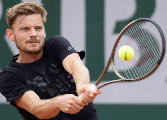 Belgian David Goffin pictured in action during a training session ahead of the Roland Garros French Open tennis tournament, in Paris, France, Friday 20 May 2022. This year s tournament takes place from 22 May to 5 June. BENOITxDOPPAGNE  x35325889x