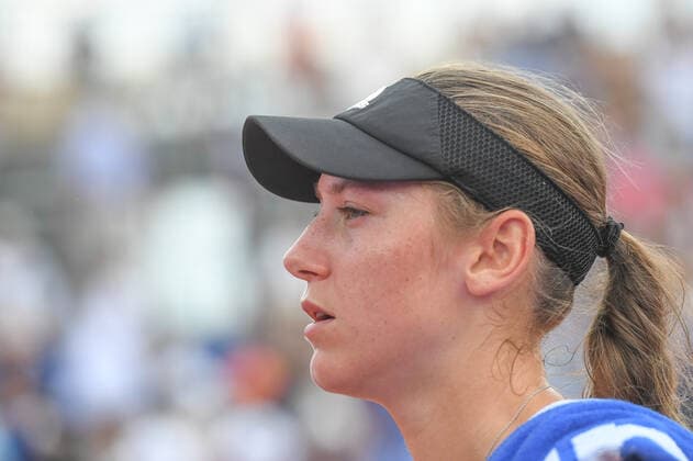 Tennis - Internationaux de Strasbourg 2022 - Kaja Juvan - Solvenie TENNIS : Internationaux de Strasbourg 2022 -France - 20 05 2022 ChrysleneCaillaud Panoramic 