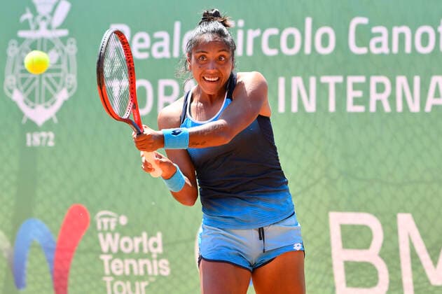 Italy: Daniela Seguel vs Deborah Chiesa 4-6 4-6 Daniela Seguel (CIL) during the ITF 17th Edition-RCCTR 150th Anniversary, BMW Rome Cup, at Reale Circolo Canottieri Tevere Remo, Rome, Italy. Rome Italy Copyright: DomenicoxCippitelli