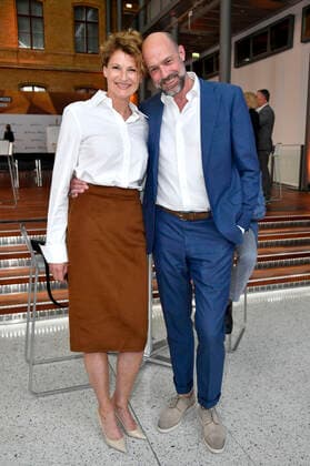 Heike Henkel with husband Paul Meier at the presentation of the 2022 Golden Sports Pyramid at Deutsche Telekom AGs Berlin Representative Office, 20 05 2022 Foto:xN.xKubelkax xFuturexImage