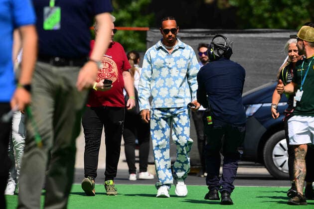 Formula 1 - Spanish Grand Prix - Driver Arrival Lewis Hamilton of Mercedes-AMG Petronas F1 Team arrive into the circuit before qualifying of Spanish Grand Prix in Circuit de Catalunia in Montmelo, Barcelona, Catalunia, Spain Barcelona Barcelona, Cataluina Spain  Copyright: xAndreaxDiodatox originalFilename:diodato-notitle220521_npnEa.jpg