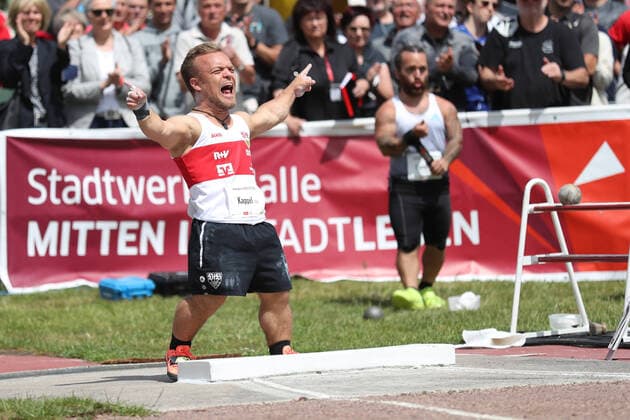 Sport Themen der Woche KW20 Halplus Werfertage, 09.02.2022 Halplus Hallesche Werfertage, am 21.05.2022 auf der Sportzentrum Brandberge, Halle Saale. Im Bild: Kappel, Nico (GER, VfB Stuttgart) mit neuem Weltrekord, Para *** Halplus Thrower Days, 09 02 2022 Halplus Hallesche Thrower Days, on 21 05 2022 at the Sportzentrum Brandberge, Halle Saale In the picture Kappel, Nico GER, VfB Stuttgart with new world record, Para Copyright: xBEAUTIFULxSPORTS JanxKaeferx