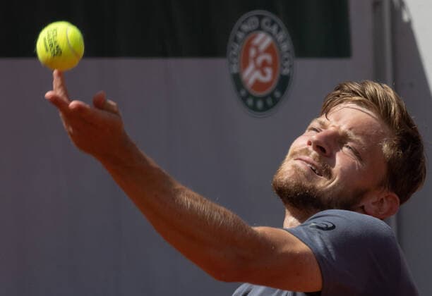 Belgian David Goffin pictured during a training session ahead of the Roland Garros French Open tennis tournament, in Paris, France, Saturday 21 May 2022. This year s tournament takes place from 22 May to 5 June. BENOITxDOPPAGNE  x35348491x