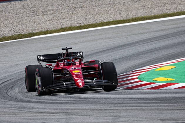 16 LECLERC Charles (mco), Scuderia Ferrari F1-75, action during the Formula 1 Pirelli Grand Premio de Espana 2022, 6th round of the 2022 FIA Formula One World Championship, WM, Weltmeisterschaft on the Circuit de Barcelona-Catalunya, from May 20 to 22, 2022 in Montmelo, Spain - F1 - SPANISH GRAND PRIX 2022 DPPI Panoramic  00122015_XR3_8176.JPG_