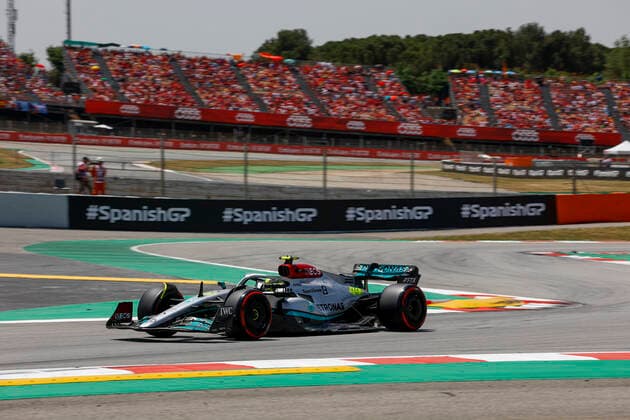 44 Lewis Hamilton GBR, Mercedes AMG Petronas F1 Team , F1 Grand Prix of Spain at Circuit de Barcelona Catalunya on May 21, 2022 in Barcelona, Spain Photo by HOCH ZWEI Barcelona Spain