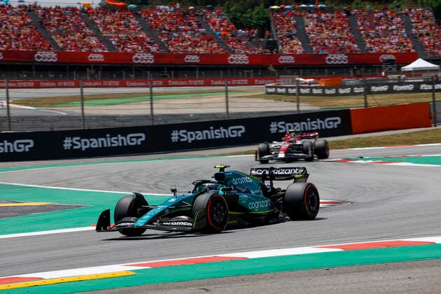5 Sebastian Vettel DEU, Aston Martin Aramco Cognizant F1 Team , F1 Grand Prix of Spain at Circuit de Barcelona Catalunya on May 21, 2022 in Barcelona, Spain Photo by HOCH ZWEI Barcelona Spain
