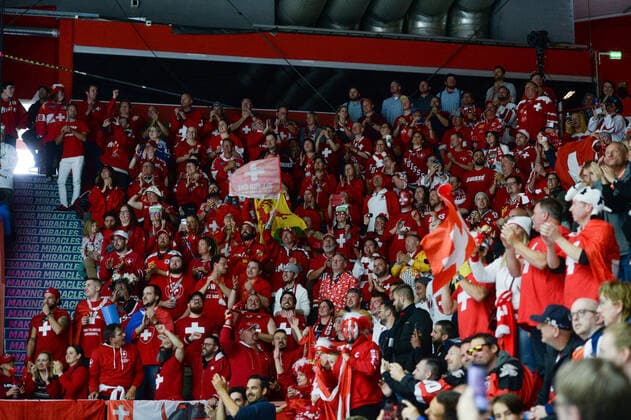 21 05 2022, Helsinki, Helsinki Ice Hall, 2022 IIHF Ice Hockey World Championship Canada Switzerland, Swiss fans Helsinki Helsinki Ice Hall Uusimaa Finland  Copyright: xJustPictures.ch AndreaxBrancax