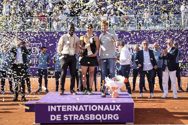 May 21, 2022 Strasbourg, Final tennis, Angelique Kerber (GER) 2022 Internationaux de Strasbourg TENNIS : Internationaux de Strasbourg IS22 - 21 05 2022 ElyxandroCegarra Panoramic 