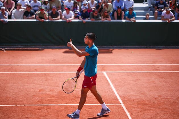 2022 French Open - Previews Carlos Alcaraz practicing during Roland Garros Kids Day, one day before the mais draw finals, on May 21, 2022 in Paris, France. Paris France  Copyright: xIbrahimxEzzatx originalFilename:ezzat-notitle220521_npPJx.jpg