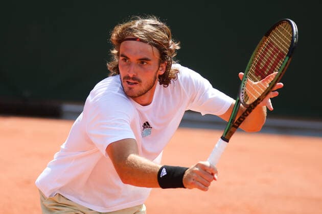 2022 French Open - Previews StÃ fanos Tsitsipas practicing during Roland Garros Kids Day, one day before the mais draw finals, on May 21, 2022 in Paris, France. Paris France  Copyright: xIbrahimxEzzatx originalFilename:ezzat-notitle220521_np5Ds.jpg