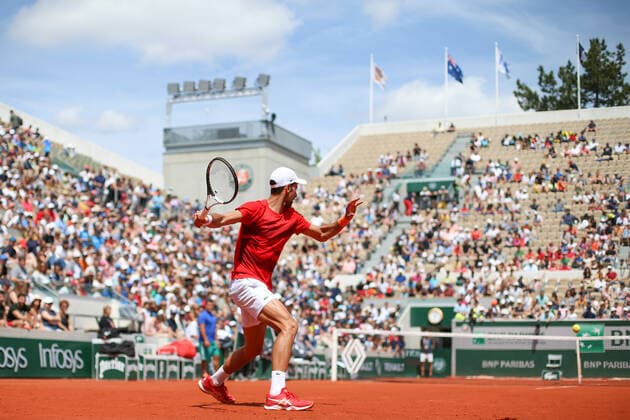 2022 French Open - Previews Novak Djokovic practicing during Roland Garros Kids Day, one day before the mais draw finals, on May 21, 2022 in Paris, France. Paris France  Copyright: xIbrahimxEzzatx originalFilename:ezzat-notitle220521_npkz5.jpg