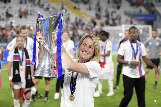 TURIN Olympique Lyonnais women trainer coach Sonia Bompastor after the UEFA Women s Champions League Final between Barcelona FC and Olympique Lyon at the Juventus Stadium on May 21, 2022 in Turin, Italy ANP DUTCH HEIGHT UEFA Women s Champions League Final 2021 2022 xVIxANPxSportx xGerritxvanxKeulenxIVx 448986392 originalFilename: 448986392.jpg