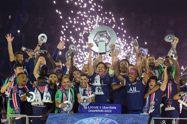 Football, France, Paris St. Germain celebrates the championship