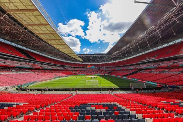 Littlehampton Town v Newport Pagnell Town FA Vase 22 05 2022. Non League Finals Day 22 General view inside of Wembley Stadium during the FA Vase Final match between Littlehampton Town and Newport Pagnell Town at Wembley Stadium, London, England on 22 May 2022. Editorial use only , Copyright: xNigelxKeenex PSI-15297-0001