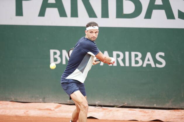 22 05 2022, Tennis, French Open 2022 Roland Garros, FRA, Paris, Roland Garros picture v li Grigor Dimitrov BUL Copyright: HMBxMedia AntonioxBorga