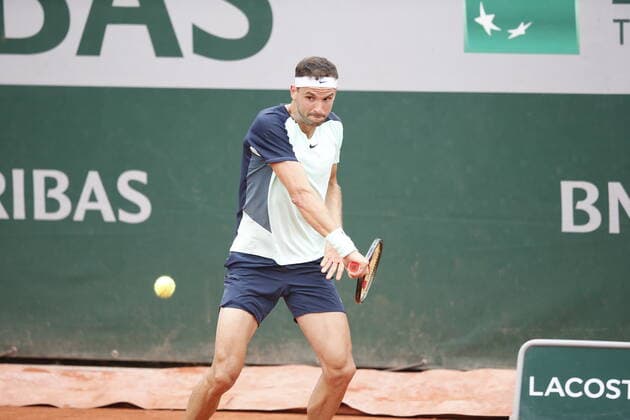 22 05 2022, Tennis, French Open 2022 Roland Garros, FRA, Paris, Roland Garros picture v li Grigor Dimitrov BUL Copyright: HMBxMedia AntonioxBorga