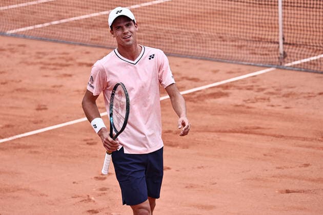 Daniel Altmaier, GER, during first round of 2022 French Open at Roland Garros, Paris, 22 05 2022
