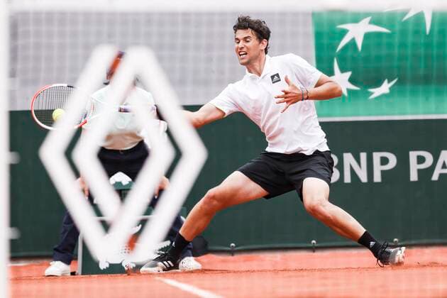 TENNIS - French Open 2022 PARIS,FRANCE,22.MAY.22 - TENNIS - ATP, Tennis Herren World Tour, French Open, Roland Garros, Grand Slam. Image shows Dominic Thiem (AUT).  GEPAxpictures xPatrickxSteiner