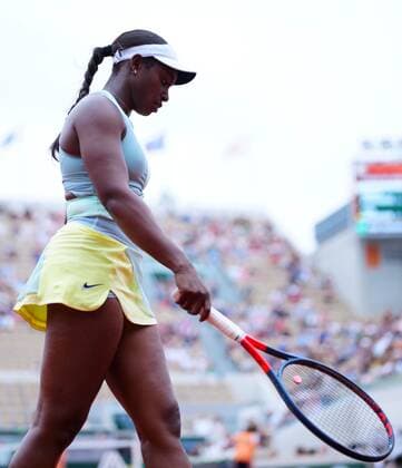 Mandatory Credit: Photo by Javier Garcia Shutterstock (12942474ac) Sloane Stephens in first round action French Open Tennis, Day 1, Roland Garros, Paris, France - 22 May 2022 French Open Tennis, Day 1, Roland Garros, Paris, France - 22 May 2022  Copyright: xJavierxGarcia Shutterstockx 12942474ac