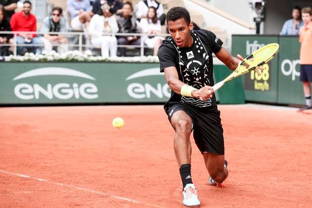 TENNIS - French Open 2022 PARIS,FRANCE,22.MAY.22 - TENNIS - ATP, Tennis Herren World Tour, French Open, Roland Garros, Grand Slam. Image shows Felix Auger-Aliassime (CAN).  GEPAxpictures xPatrickxSteiner