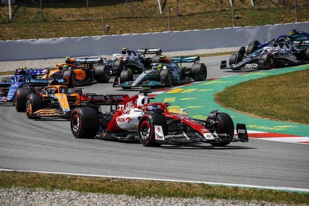 77 BOTTAS Valtteri (fin), Alfa Romeo F1 Team ORLEN C42, action during the Formula 1 Pirelli Grand Premio de Espana 2022, 6th round of the 2022 FIA Formula One World Championship, WM, Weltmeisterschaft on the Circuit de Barcelona-Catalunya, from May 20 to 22, 2022 in Montmelo, Spain - F1 - SPANISH GRAND PRIX 2022 - RACE DPPI Panoramic  _B3_8693