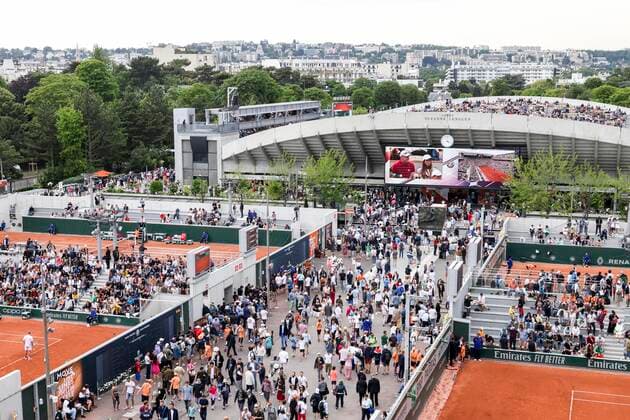 TENNIS - French Open 2022 PARIS,FRANCE,22.MAY.22 - TENNIS - ATP, Tennis Herren World Tour, French Open, Roland Garros, Grand Slam. Image shows an overview of Roland-Garros.  GEPAxpictures xPatrickxSteiner